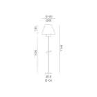 Lámpara de pie para exterior de latón y cobre Made in Italy - Sword viadurini