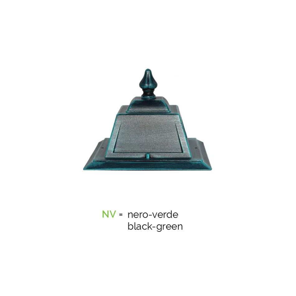 Lámpara de pie exterior vintage en aluminio Made in Italy - Doroty viadurini