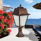 Lámpara de pie exterior vintage en aluminio Made in Italy - Doroty viadurini