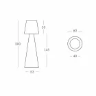 Lámpara de pie para interiores Slide Pivot blanco brillante fabricado en Italia viadurini