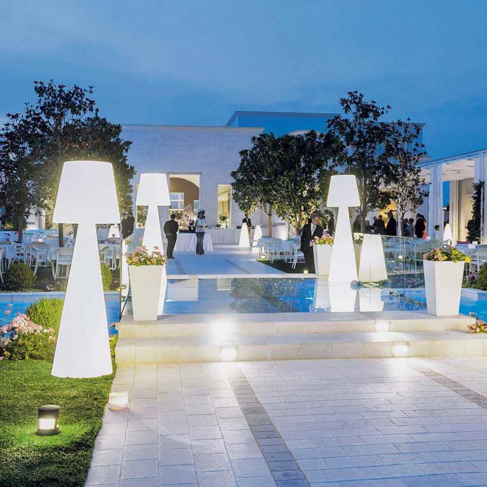 Lámpara de pie para interiores Slide Pivot blanco brillante fabricado en Italia viadurini