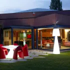 Lámpara de pie para interiores Slide Pivot blanco brillante fabricado en Italia viadurini