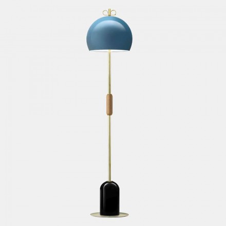Lámpara de pie para salón de aluminio coloreado y latón - Bonton by Il Fanale viadurini