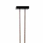 Lámpara de diseño de piel y metal Grilli Snake made in Italy. viadurini