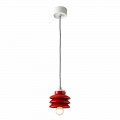 Lámpara colgante de diseño en cerámica roja hecha en Italia Asia