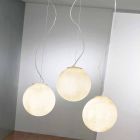 Lámpara de suspensión de diseño In-es.artdesign Tre Lune en nebulita viadurini