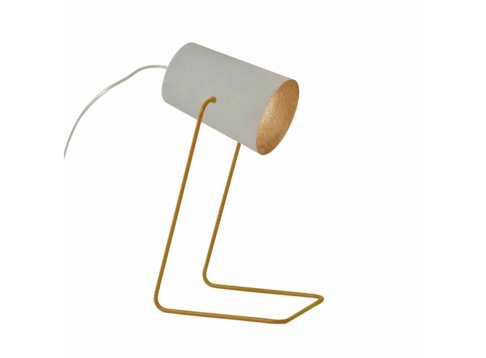 Lámpara de diseño de mesa In-es.artdesign Pintura T efecto concreto. viadurini