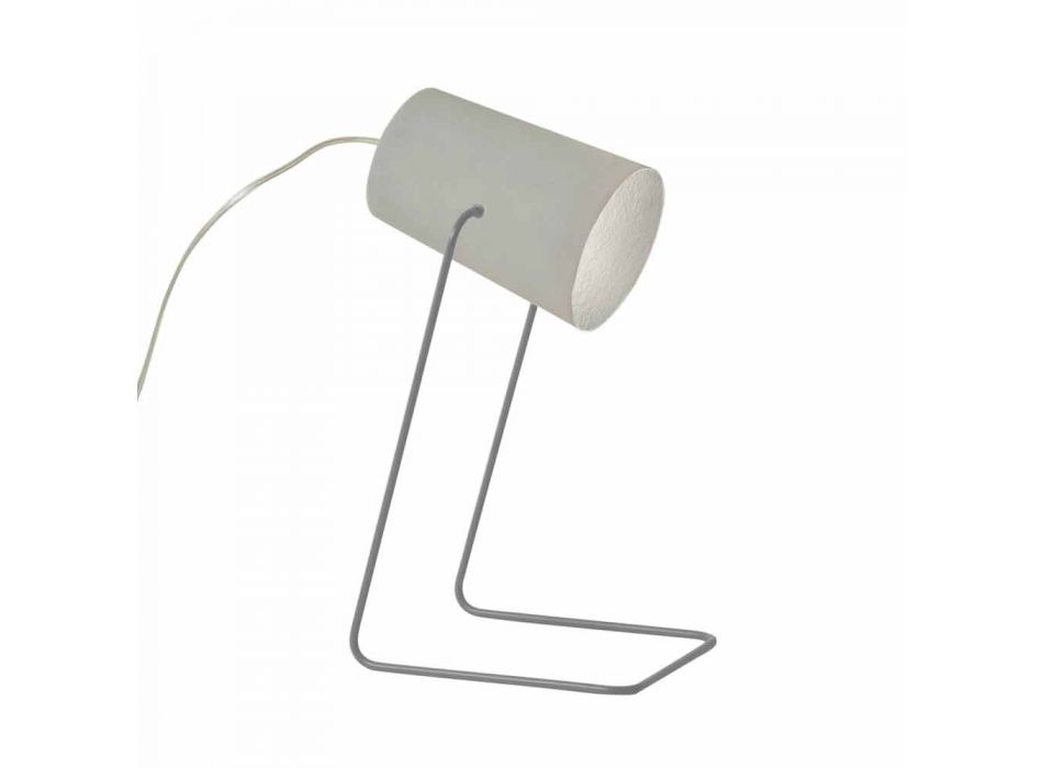 Lámpara de diseño de mesa In-es.artdesign Pintura T efecto concreto. viadurini