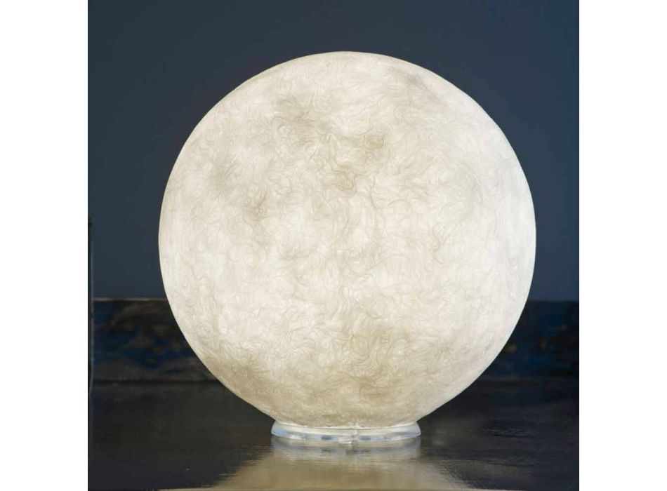 Lámpara de diseño de mesa In-es.artdesign T.moon en nebulita blanca viadurini