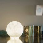 Lámpara de diseño de mesa In-es.artdesign T.moon en nebulita blanca viadurini