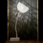 Lámpara de diseño de mesa In-es.artdesign T2 textura tallo flexible viadurini