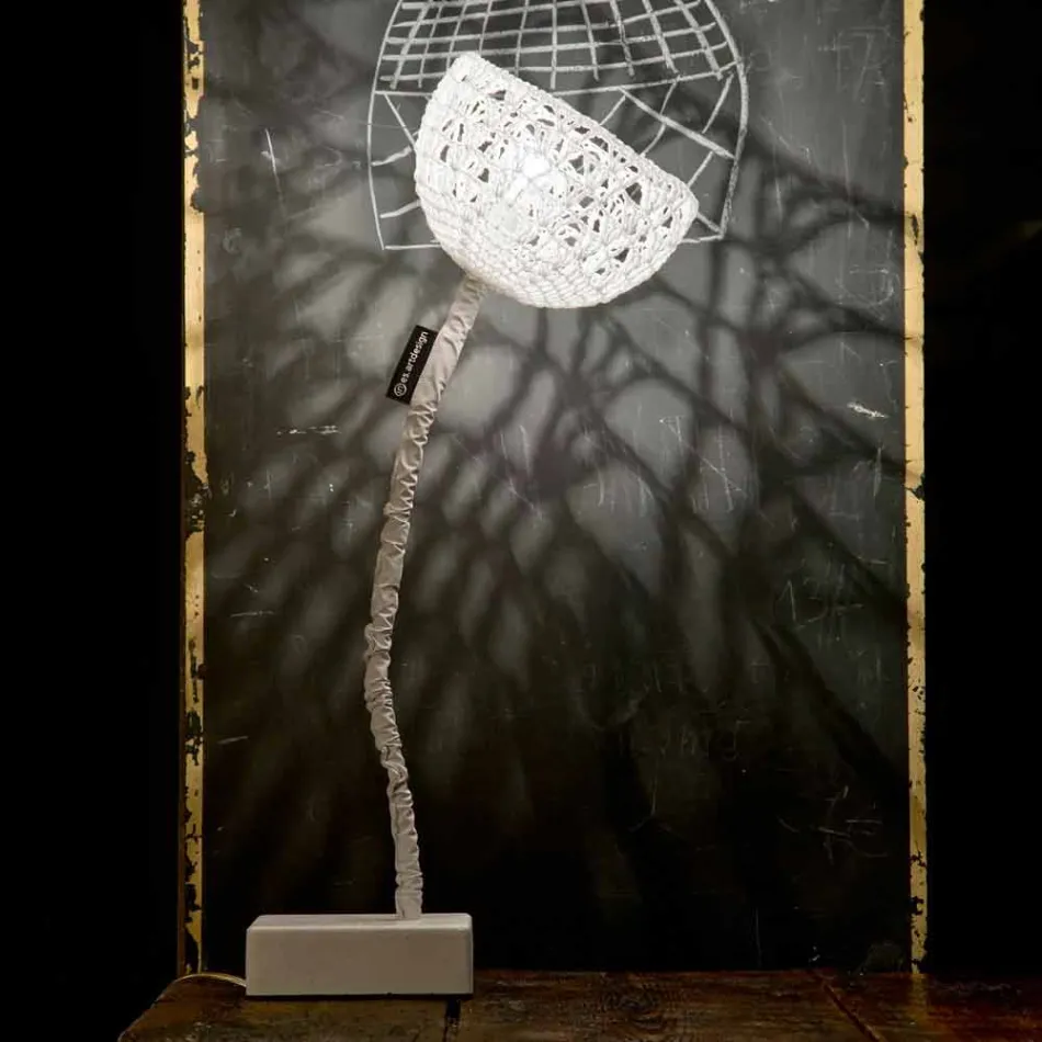 Lámpara de diseño de mesa In-es.artdesign T2 textura tallo flexible viadurini