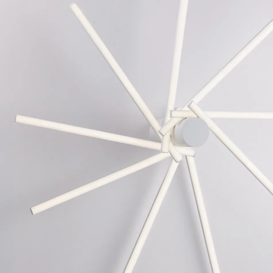 Lámpara de diseño de vidrio y metal fabricada en Italia para una decoración elegante - Idra viadurini