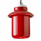 Lámpara de diseño suspendida en cerámica roja hecha en Italia Asia. viadurini