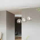 Elegante lámpara de cristal y metal fabricada en Italia para interiores refinados - Aries viadurini