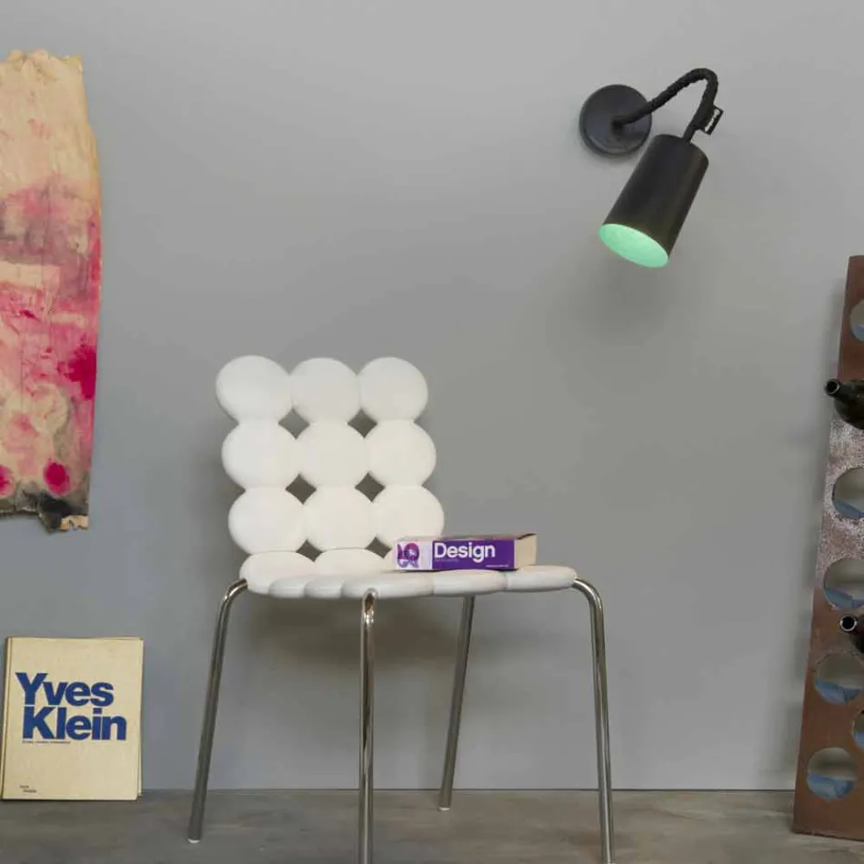 Lámpara de resina de pared In-es.artdesign Pintura con una tabla moderna. viadurini