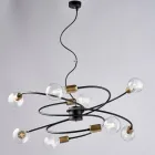 Lámpara de cristal y metal fabricada en Italia para espacios refinados – Venere viadurini