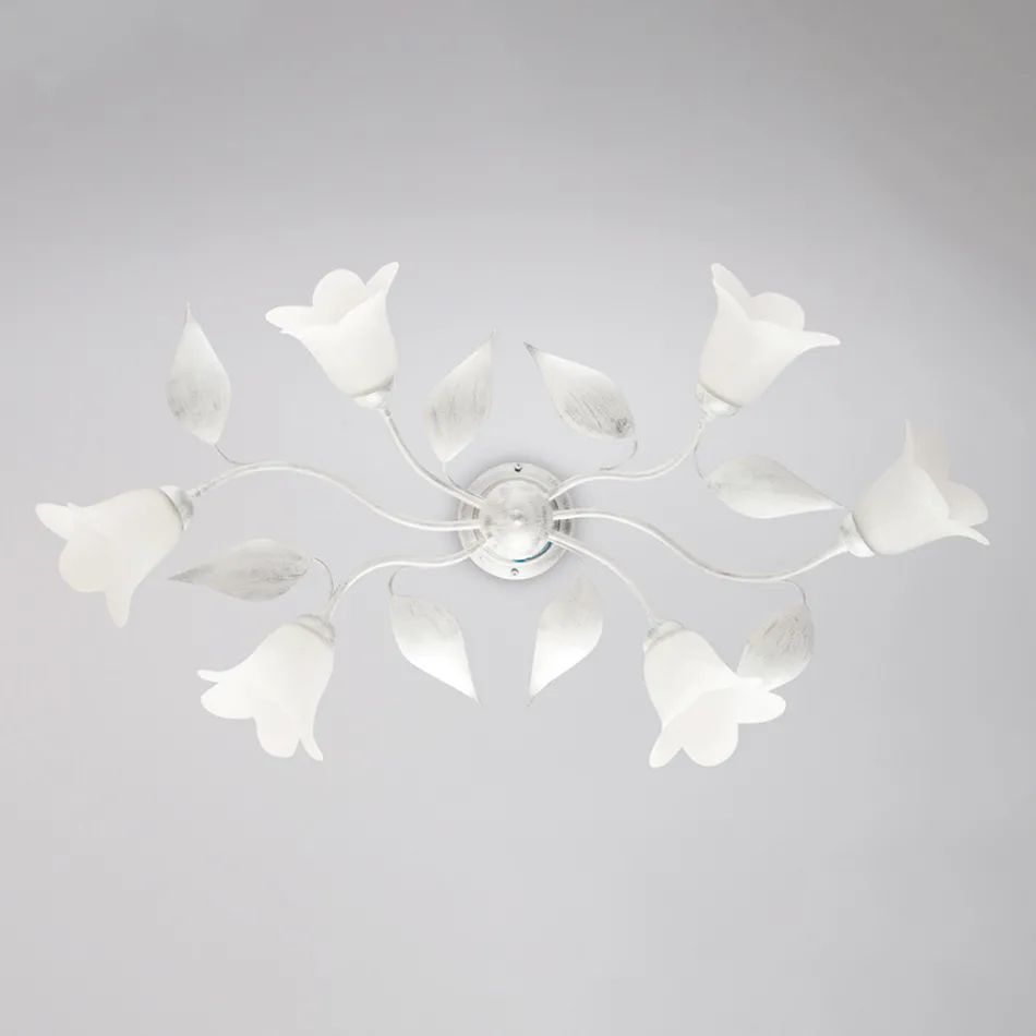 Lámpara de cristal y metal fabricada en Italia para una decoración con estilo – Sirio viadurini