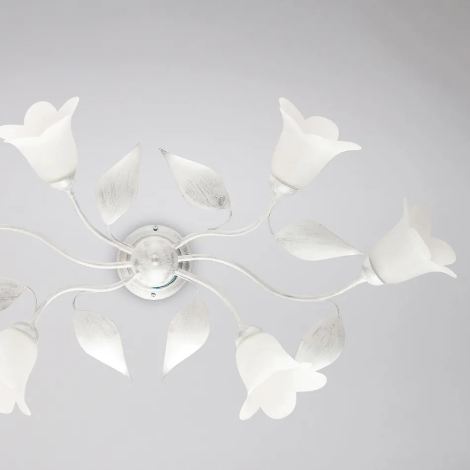 Lámpara de cristal y metal fabricada en Italia para una decoración con estilo – Sirio viadurini