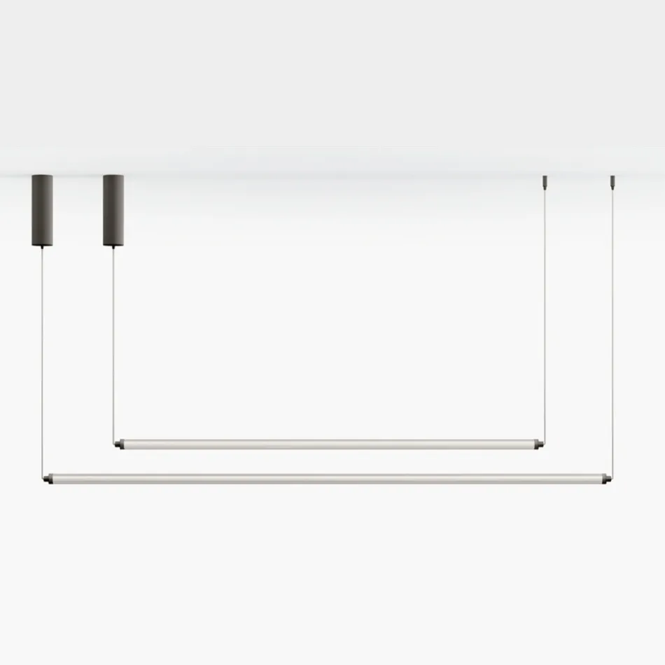 Lámpara LED moderna de cristal estriado con un diseño exclusivo fabricada en Italia - Lys viadurini