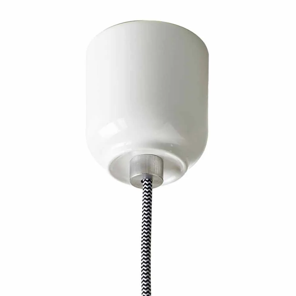 Lámpara de techo moderna en cerámica bicolor hecha en Italia Asia viadurini