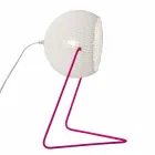 Lámpara de mesa moderna In-es.artdesign Hecho a mano de algodón T1 textura viadurini