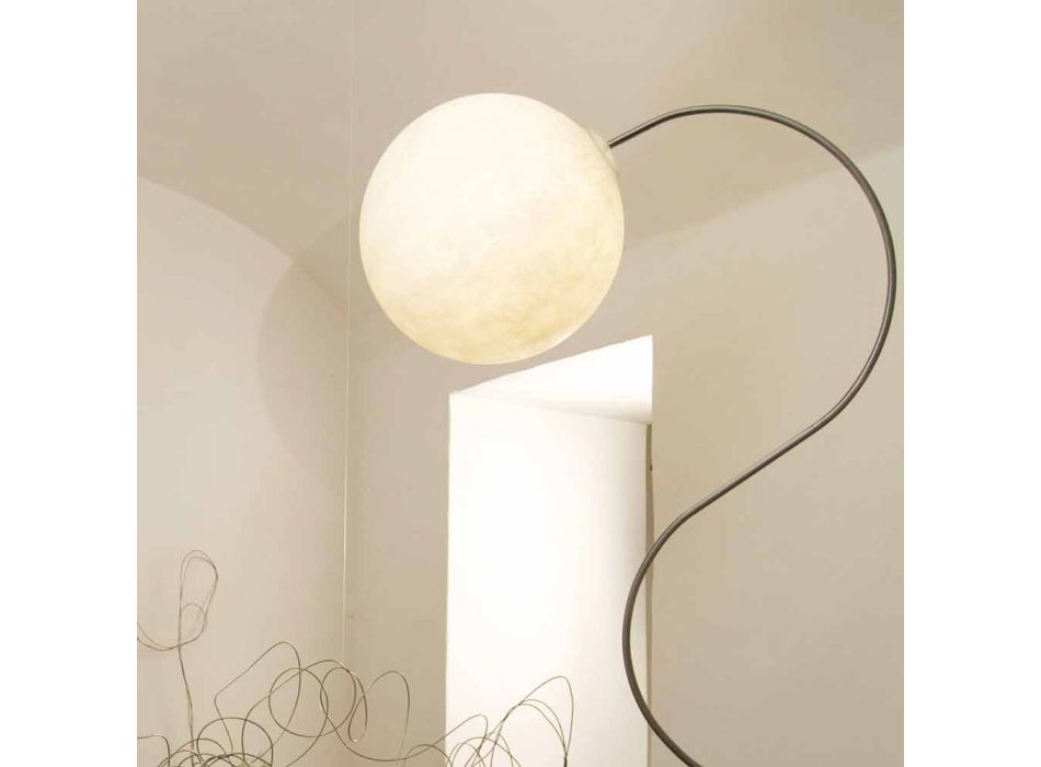 Lámpara de pie blanca moderna nebulita In-es.artdesign Luna H210cm viadurini