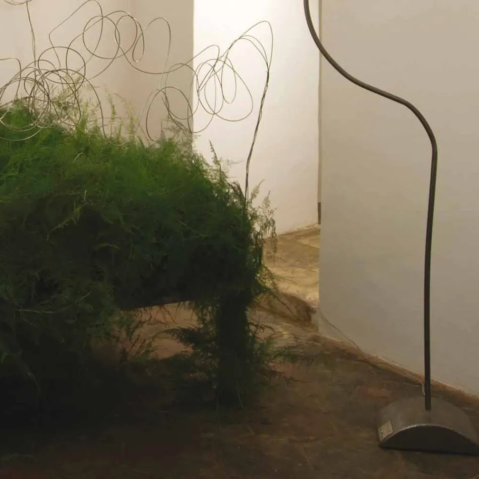 Lámpara de pie blanca moderna nebulita In-es.artdesign Luna H210cm viadurini