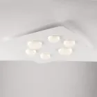 Una moderna lámpara de cristal y metal para una decoración interior con estilo – Kepler viadurini