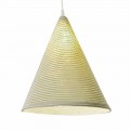Lámpara suspendida moderna In-es.artdesign Jazz Stripe en lana de colores
