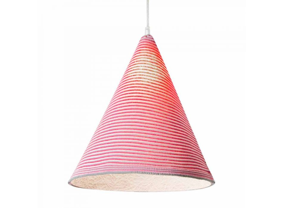 Lámpara suspendida moderna In-es.artdesign Jazz Stripe en lana de colores viadurini