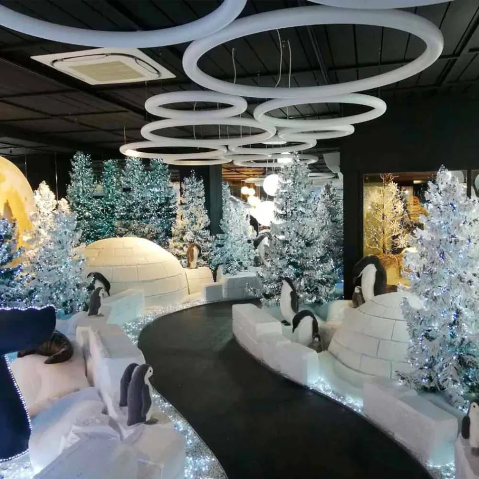 Lámpara de suspensión redonda moderna de polietileno Made in Italy - Slide Giotto viadurini