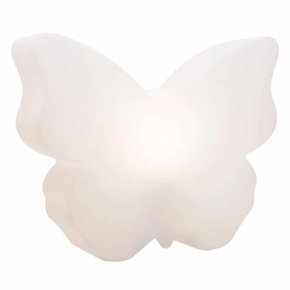 Lámpara para exteriores o interiores, White Butterfly Modern Design - Farfallastar viadurini