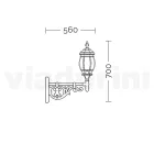 Aplique de exterior en aluminio Made in Italy - Leona viadurini