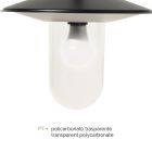 Lámpara de exterior en aluminio gris antracita Made in Italy - Belen viadurini