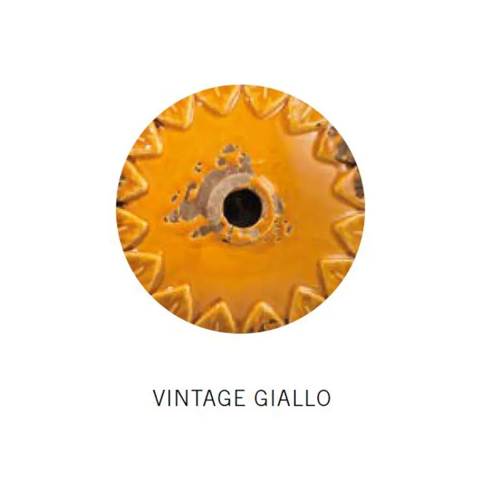 Lámpara de Suspensión de Cerámica y Hierro Artesanal e Industrial - Industrial viadurini