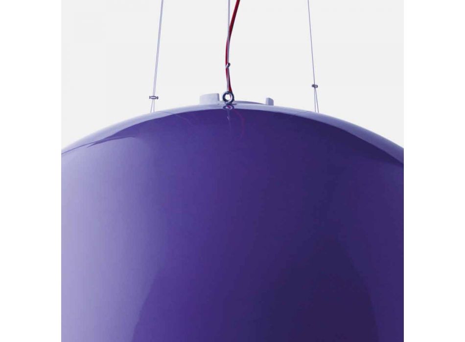Lámpara de suspensión de color Slide Cupole de polietileno fabricada en Italia. viadurini
