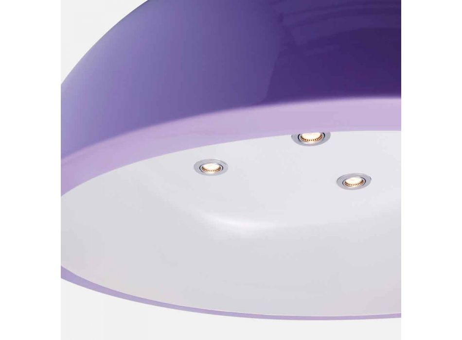 Lámpara de suspensión de color Slide Cupole de polietileno fabricada en Italia. viadurini