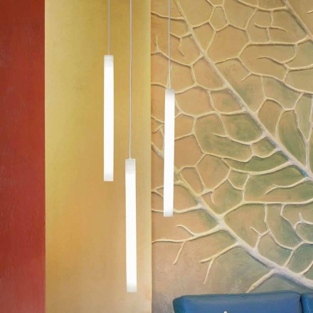 Lámpara de suspensión de metacrilato Slide Flux Hanging thin fabricada en Italia viadurini