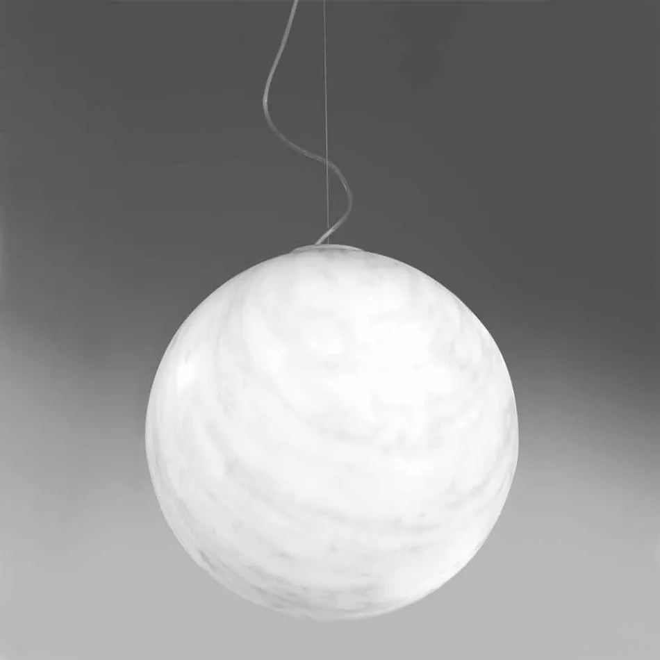 Lámpara de suspensión Slide de polietileno mineral fabricada en Italia. viadurini