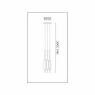 Lámpara colgante con 1, 3 o 6 luces de diseño moderno de latón - Typha de Il Fanale viadurini