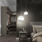 Lámpara colgante artesanal en vidrio soplado veneciano con carcasa - Nova viadurini