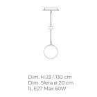 Lámpara colgante artesanal en vidrio soplado veneciano con carcasa - Nova viadurini