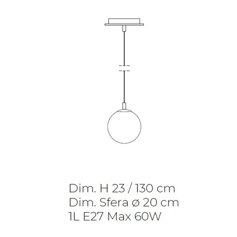 Lámpara colgante artesanal en vidrio soplado veneciano con carcasa - Nova viadurini