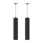 Lámpara de empotrar suspendida en aluminio blanco o negro, 2 piezas - Rebolla viadurini