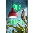 Lámpara de suspensión de estilo retro en cerámica Made in Italy - Ferroluce Caxixi viadurini