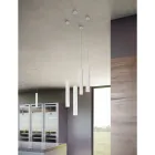 Lámpara colgante decorativa en aluminio blanco o negro, 2 piezas - Rebolla viadurini