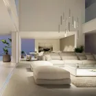 Lámpara colgante decorativa en aluminio blanco o negro, 2 piezas - Rebolla viadurini