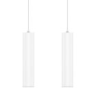 Lámpara colgante decorativa en aluminio blanco o negro, 2 piezas - Rebolla viadurini