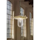 Lámpara de suspensión exterior en aluminio decoración de flores pintadas a mano - Génova viadurini